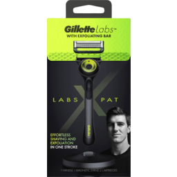 Photo of Gillette Labs Black Neon Razor + 2 Cartridges Single Pack