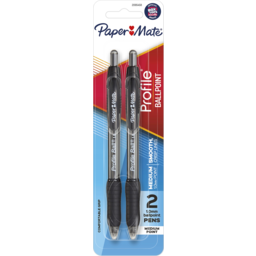 Photo of Paper Mate Profile Retractable 1.0mm Ballpoint Pen Black - Pack Of 2