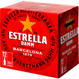 Photo of Estrella Damm Lager Bottles 12 Pack 