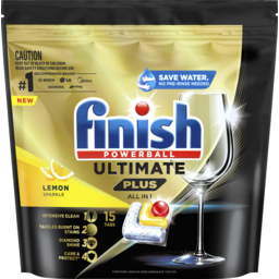 Photo of Finish Powerball Ultimate Plus All In One Lemon Sparkle Dishwasher Tablets 15 Pack