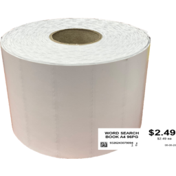 Photo of Continuous Shelf Label Roll TT - WHITE - 75MM X 25MM - Suitable for ZD420 printer