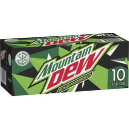 Photo of Mountain Dew Energised Soft Drink 375ml X 10 Pack Cans