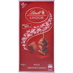 Photo of Lindt Lindor Singles Milk Chocolate Block 100g 100g