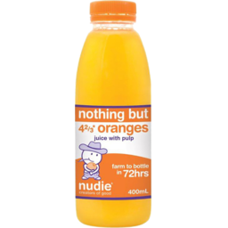 Photo of Nudie Nothing But 4 2/3rd Oranges With Pulp Juice 400ml