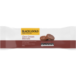 Photo of Black & Gold Chocolate Cream Biscuits 140g