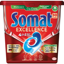 Photo of Somat Excellence 4 In 1 Gel Dishwasher Caps 30 Pack