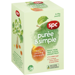 Photo of Spc Puree & Simple Apple, Peach & Pineapple 4.0x90g