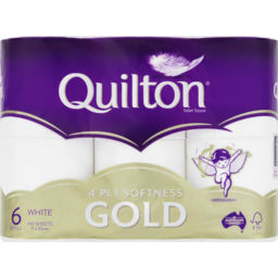 Photo of Quilton Gold White 4 Ply Toilet Tissue 6 Pack