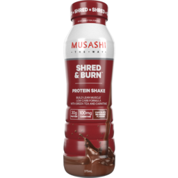 Photo of Musashi Shred & Burn Chocolate Milkshake Flavour Protein Shake 375ml
