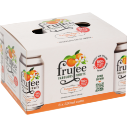 Photo of Frutee Fabulous Fruits Sparkling Fruit Drink Extraordinary Orange 6 Pack X