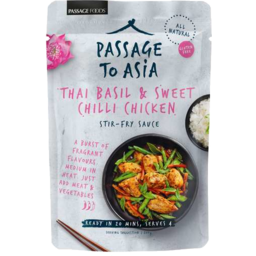 Photo of Passage Foods - Passage To Asia - Thai Basil & Sweet Chilli Chicken Stir-Fry Sauce