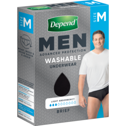 Photo of Depend Men Washable Incontinence Underwear Medium
