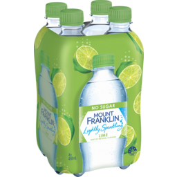 Photo of Mount Franklin Lightly Sparkling Water Lime 4x 450ml