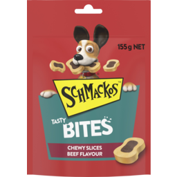 Photo of Schmackos Tasty Bites Chewy Slices Beef Flavour Treat For Dogs