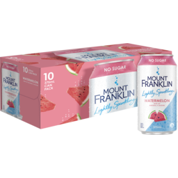 Photo of Mt. Franklin Mount Franklin Lightly Sparkling Water Watermelon Multipack Cans 10 X 375ml 