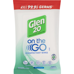Photo of Glen 20 On The Go Disinfectant Wipes Eucalyptus 15 Wipes