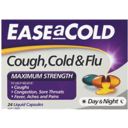 Photo of Easeacold Cough, Cold & Flu Day/Night 24 Soft Capsules