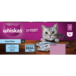 Photo of Whiskas Cat Food Pouches So Fishy Ocean Platter In Jelly 15 Pack