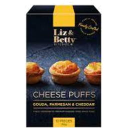 Photo of Liz & Betty Gouda Parmesan & Cheddar Cheese Puffs