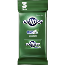 Photo of Wrigley's Eclipse Spearmint Mints Sugar Free Small Tin Multipack 3x17g