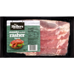 Photo of Hellers Bacon Manuka Smoked Rasher 200g