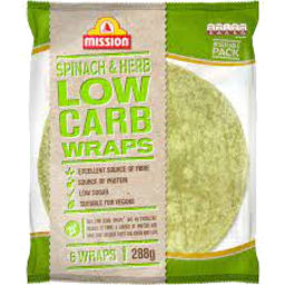 Photo of Mission Wraps Low Carb Spinach 288gm