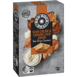 Photo of Red Rock Deli Sour Cream & Caramelised Onion Deli Style Crackers 135g