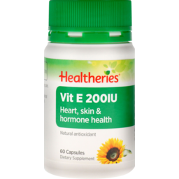 Photo of Healtheries Vitamin E 200mg 60 Pack
