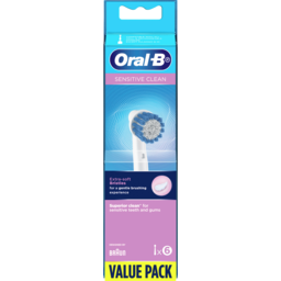 Photo of Oral B Sensitive Clean Power Toothbrush Head Value Pack Refill 6 Pack