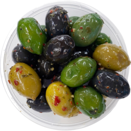 Photo of Marinated Whole Rainbow Olives