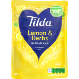 Photo of Tilda Steamed Basmati Rice Lemon & Herbs