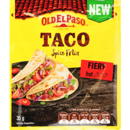 Photo of Old El Paso Fiery Taco Spice Mix 35gm