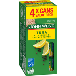 Photo of John West Tuna Lemon & Cracked Pepper 4 Can Multipack 4x95g