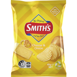 Photo of Smith's Crinkle Cut Cheese & Onion Potato Chips 45g