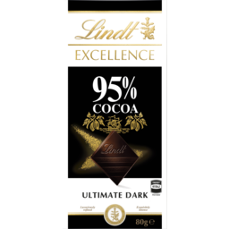 Photo of Lindt Excellence 95% Cocoa Ultimate Dark Chocolate 80g