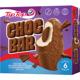 Photo of Tip Top Choc Bar Ice Cream On Stick Standard 6 Pack