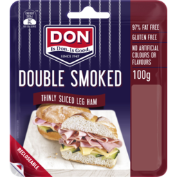 Photo of Don Double Smoked Leg Ham Thinly Sliced Gluten Free 100g