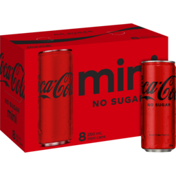 Photo of Coca-Cola Zero Coca-Cola No Sugar Soft Drink Multipack Cans 8x250ml 