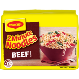 Photo of Maggi 2 Minute Beef Flavour Instant Noodles 5 Pack 370g