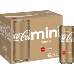 Photo of Coca-Cola Vanilla Soft Drink Multipack Mini Cans 6x250ml 