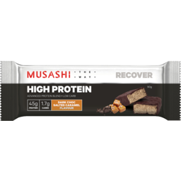 Photo of Musashi Dark Chocolate Salted Caramel High Protein Bar 90g
