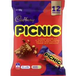 Photo of Cadbury Picnic Chocolate Sharepack 12 Pieces 180g