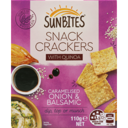 Photo of Sunbites Crackers Caramelised Onion & Balsamic 110g 110g