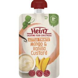 Photo of Heinz® Little Treats Mango & Vanilla Custard Baby Food Pouch 8+ Months 120g