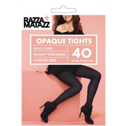 Photo of Razza Matazz Opaque Tights 40 Denier Black Tall Extra Tall 