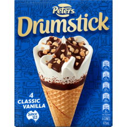 Photo of Peters Drumstick Classic Vanilla Ice Creams 4 Pack 475ml