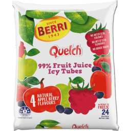 Photo of Berri Quelch 99% Fruit Juice Natural Apple Berry Flavours Icy Tubes