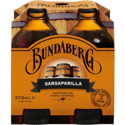 Photo of Bundaberg Sarsaparilla Bottles 4x375ml