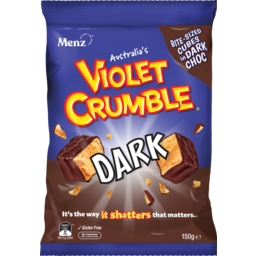 Photo of Menz Violet Crumble Dark Share Bag 150g