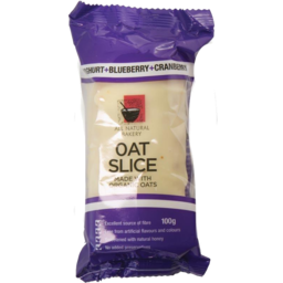 Photo of All Natural Organic Oat Slice Yoghurt Blueberry Cranberry 100g